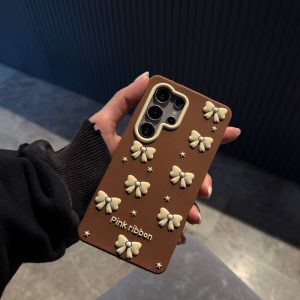 قاب s23 ultra پاپیون قهوه ای سیلیکونی
